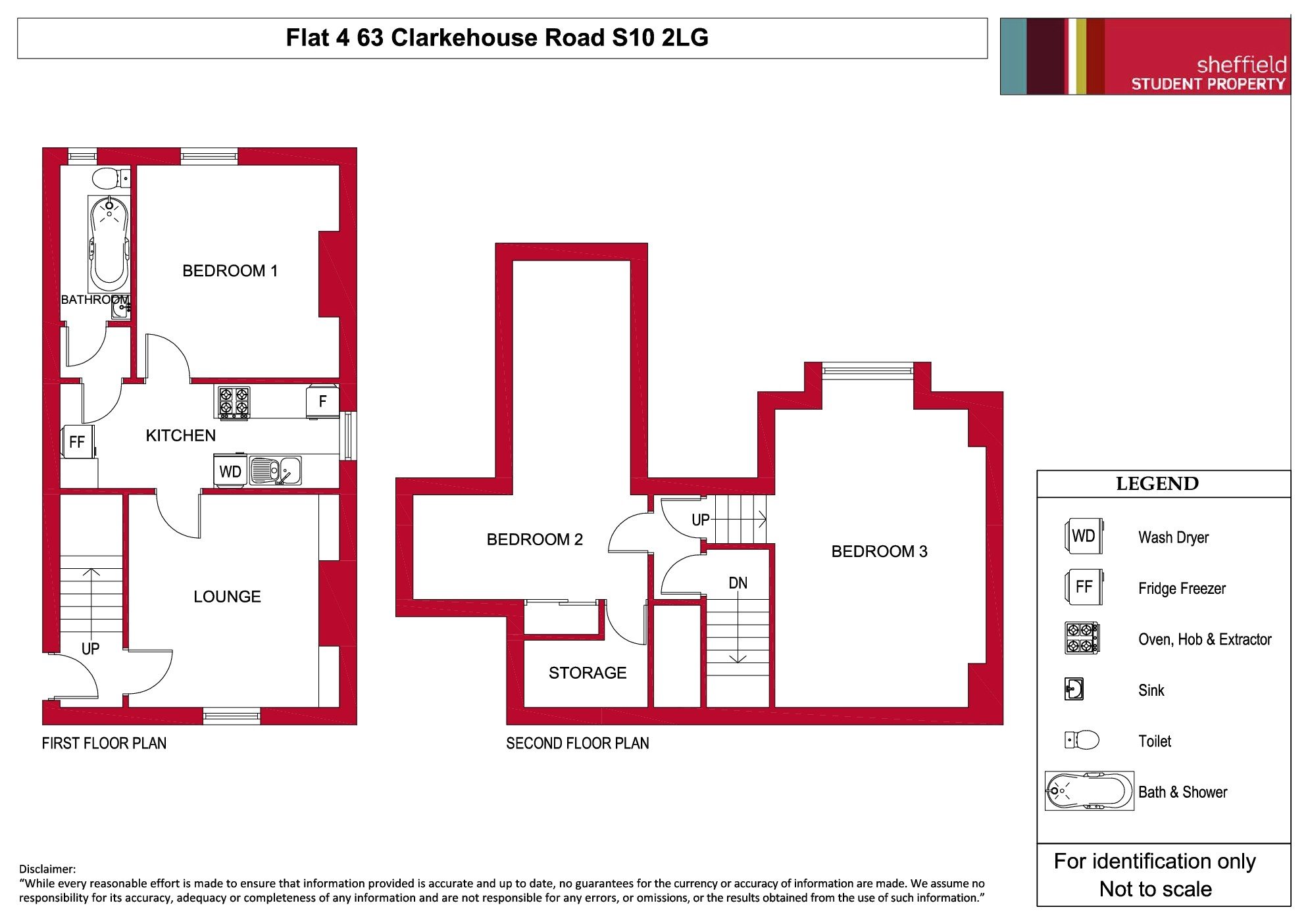 Flat 4, 613 Clarkehouse Road, Broomhill £119.76 Student Sheffield